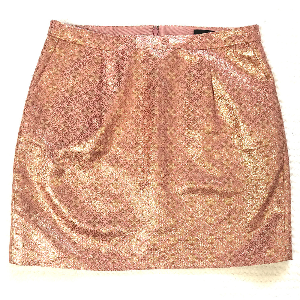 J. Crew Collection METALLIC TWEED PENCIL SKIRT
